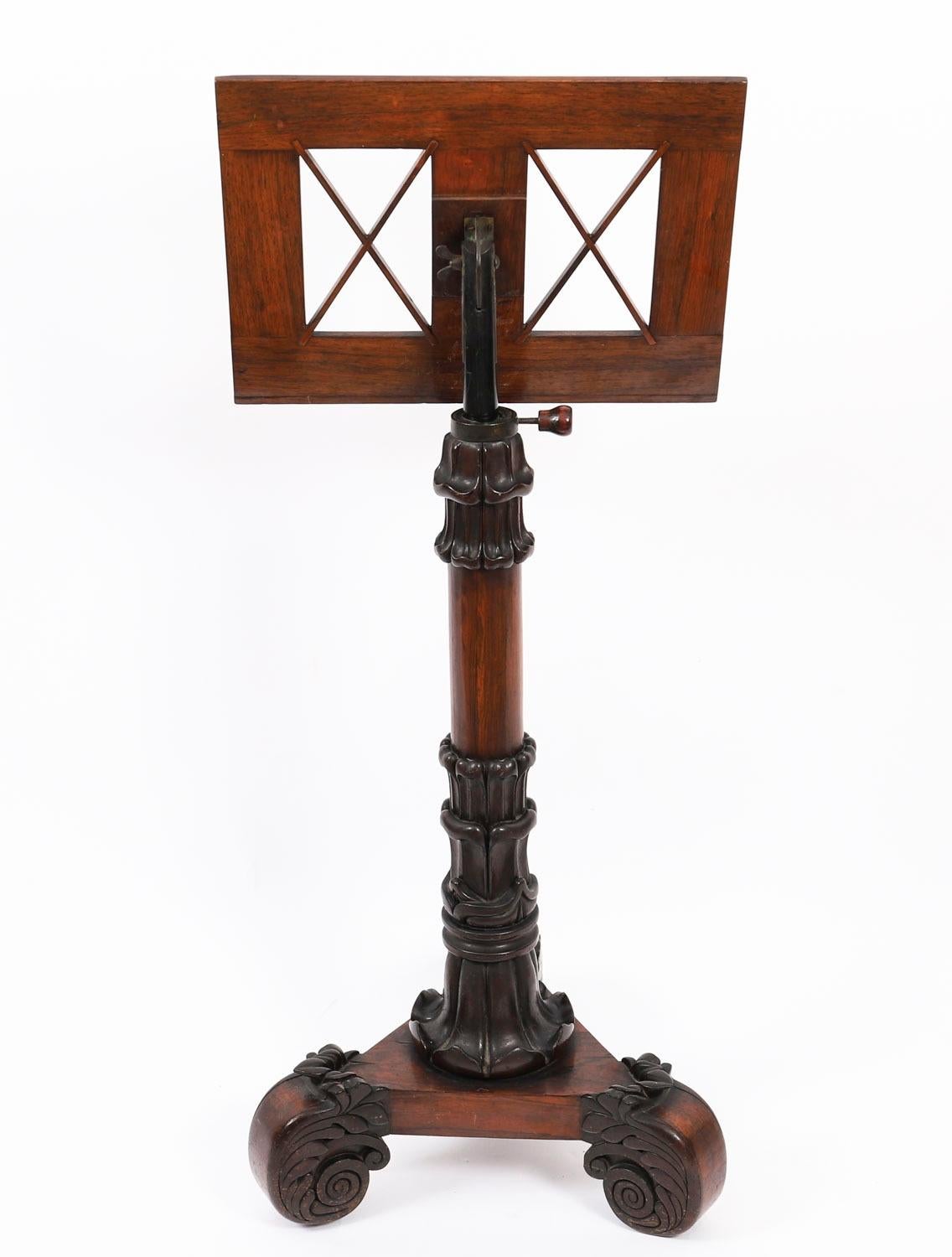 Ancien pupitre à musique tripode de William IV Gonçalo Alves c.1830 19ème siècle en vente 5