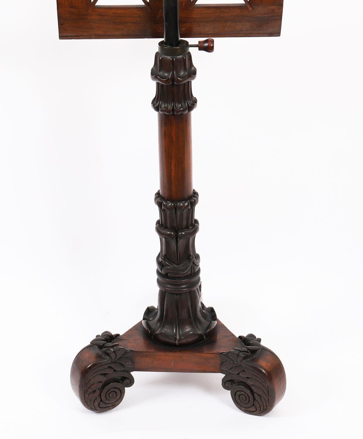 Ancien pupitre à musique tripode de William IV Gonçalo Alves c.1830 19ème siècle en vente 10