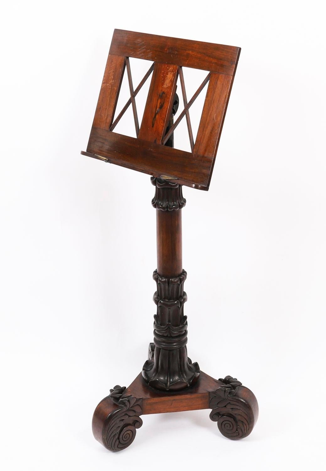 Ancien pupitre à musique tripode de William IV Gonçalo Alves c.1830 19ème siècle Bon état - En vente à London, GB