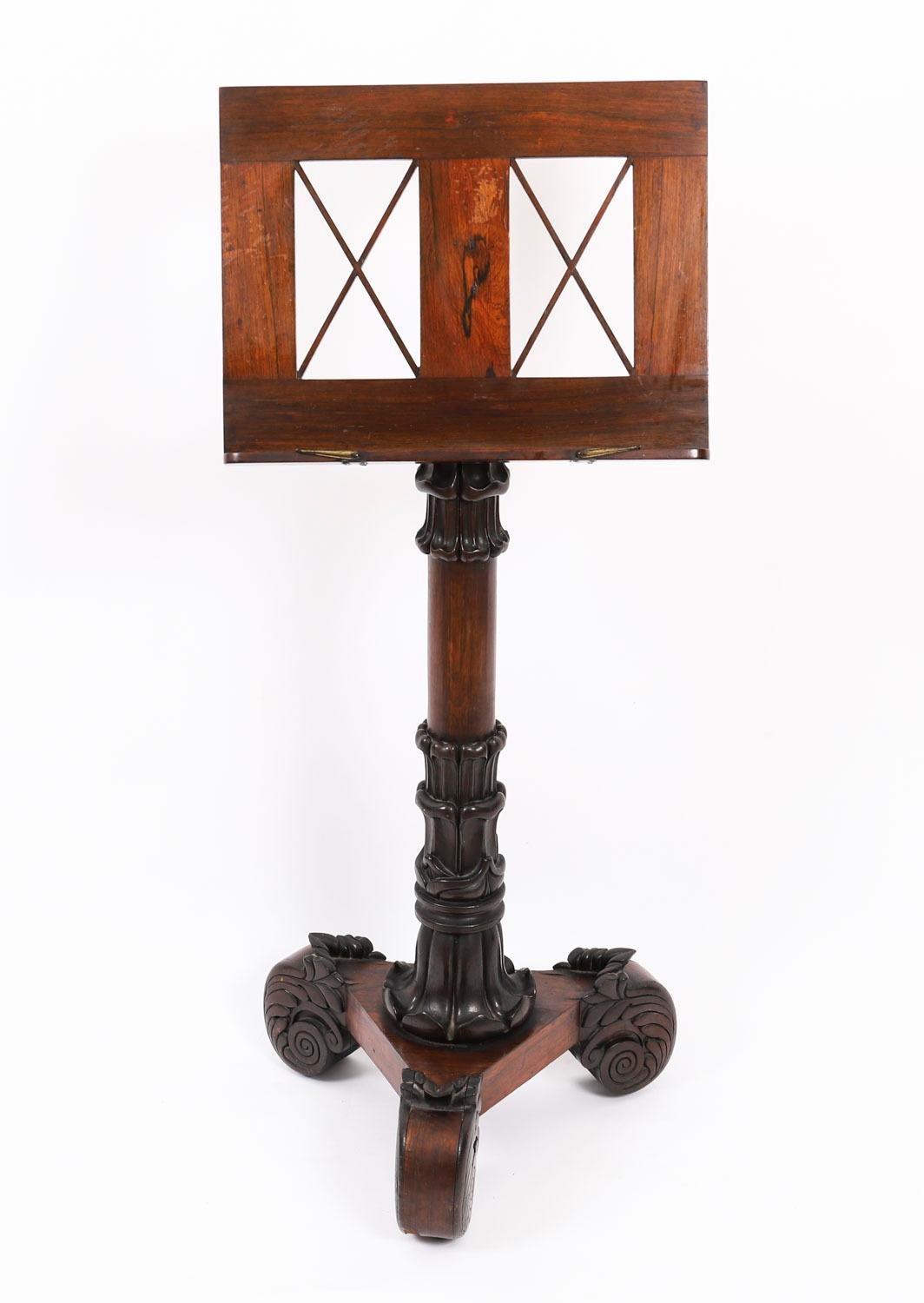 Milieu du XIXe siècle Ancien pupitre à musique tripode de William IV Gonçalo Alves c.1830 19ème siècle en vente