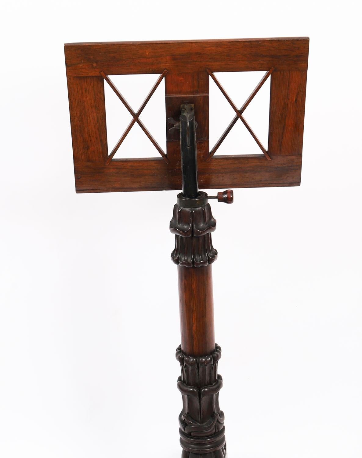 Ancien pupitre à musique tripode de William IV Gonçalo Alves c.1830 19ème siècle en vente 3