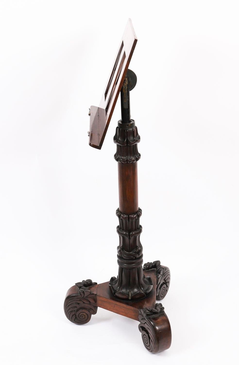 Ancien pupitre à musique tripode de William IV Gonçalo Alves c.1830 19ème siècle en vente 4