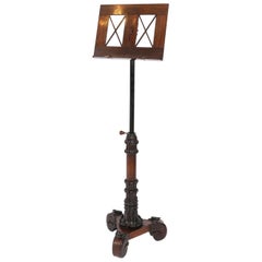 Antique William IV Gonçalo Alves Tripod Music Stand c.1830 19th Century