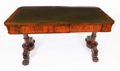 Antique William IV Gonçalo Alves Writing Table Desk 19th Century