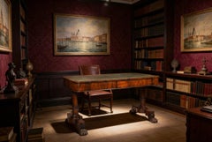 Antique William IV Gonçalo Alves Writing Table Desk 19th Century