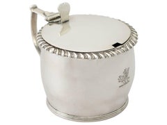 Ancien pot à moutarde en argent sterling irlandais William IV:: 1832