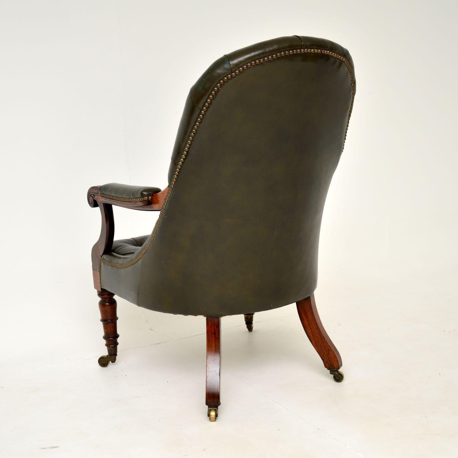 Antique William IV Leather Armchair In Good Condition In London, GB