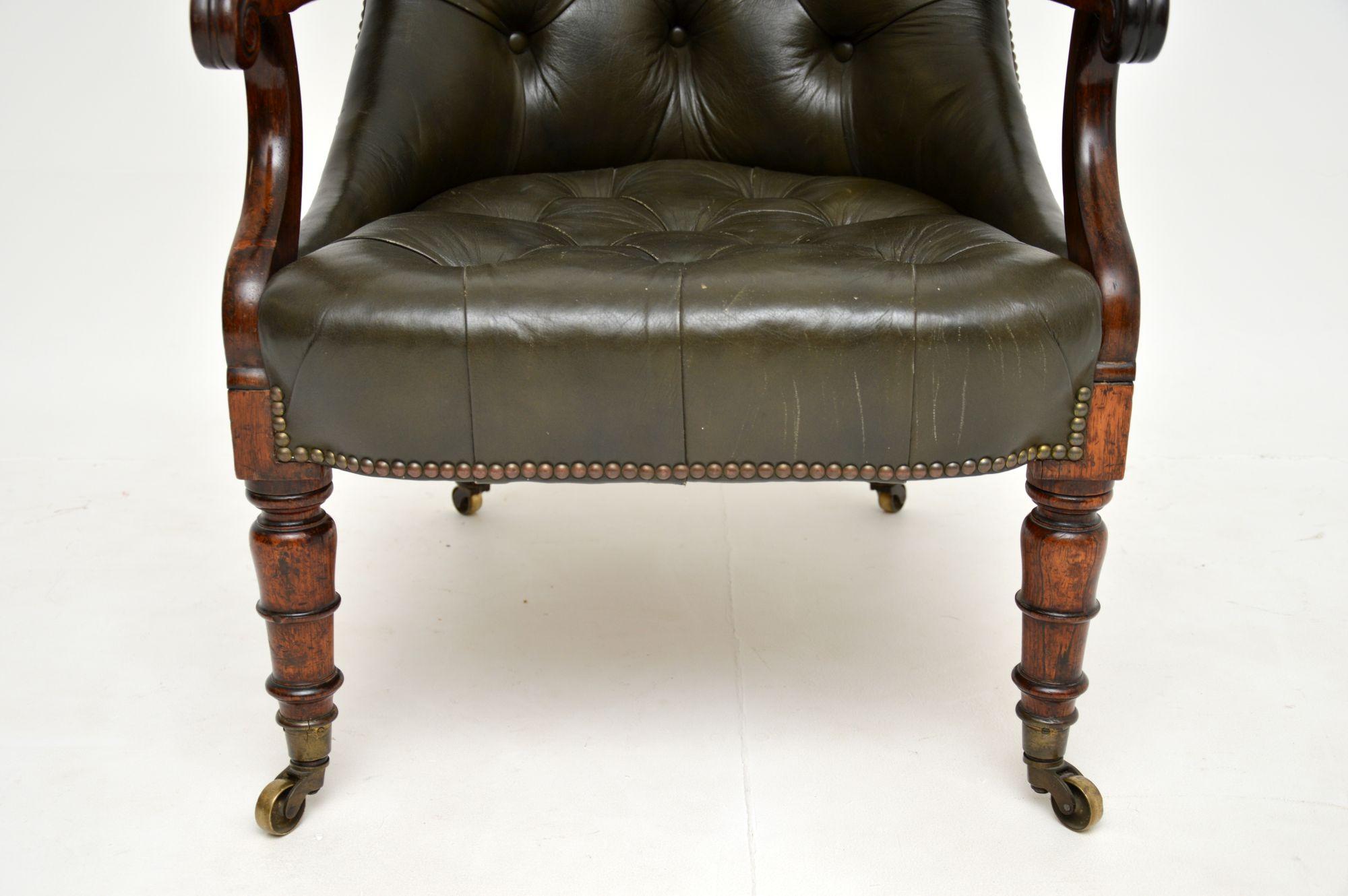 Antique William IV Leather Armchair 2