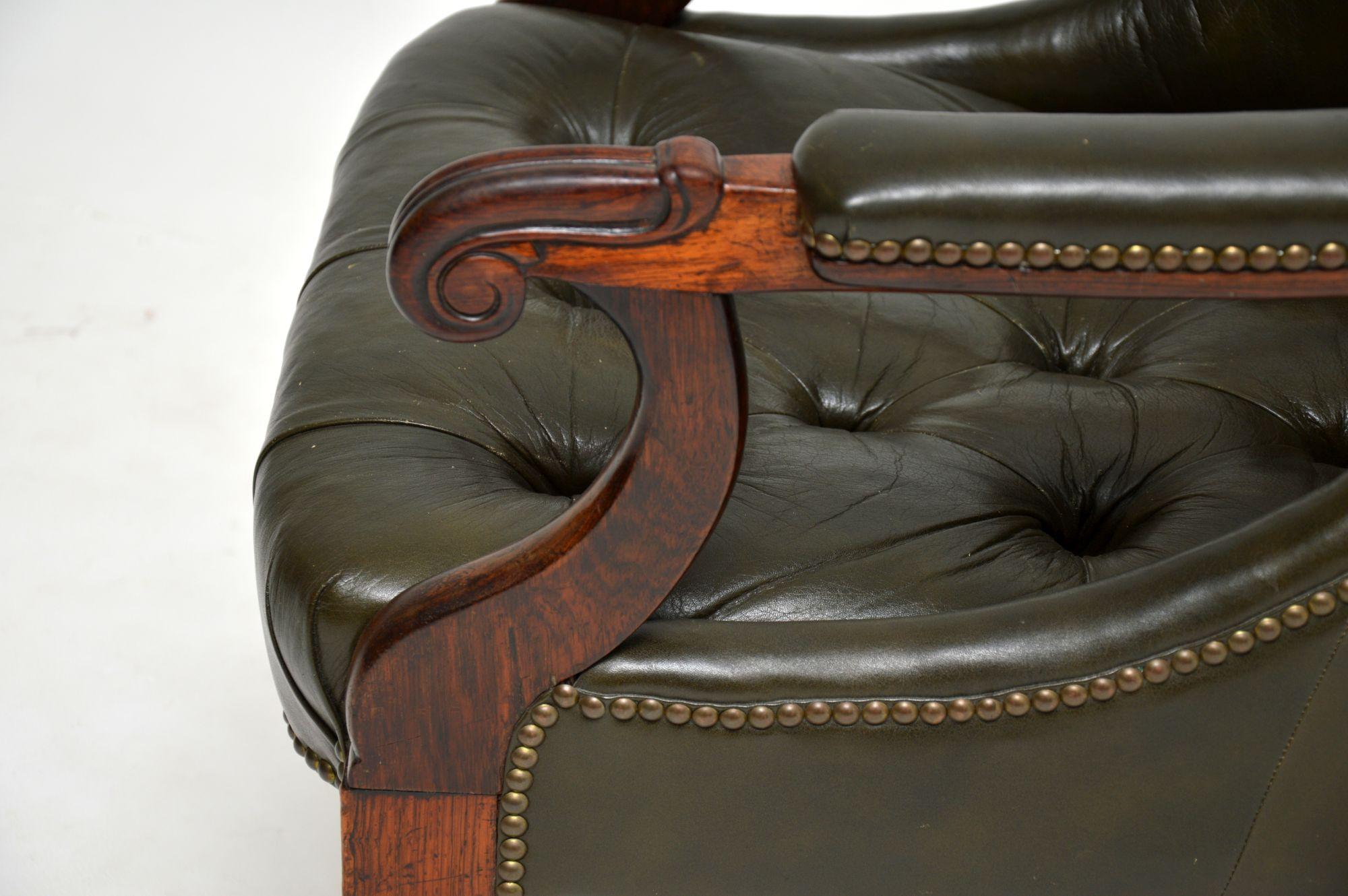 Antique William IV Leather Armchair 4