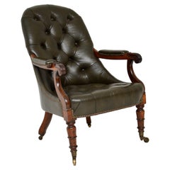 Antique William IV Leather Armchair