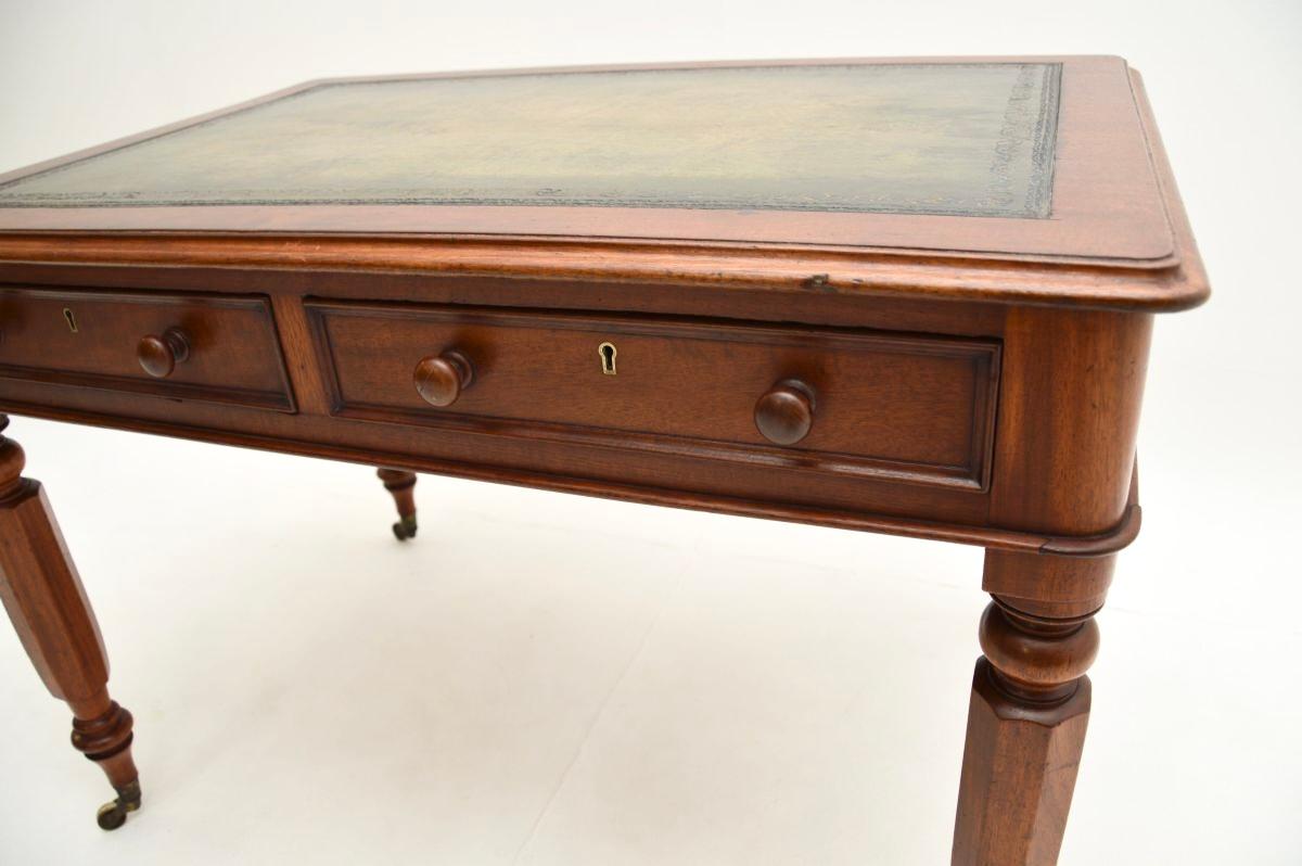 Antiker William IV.-Schreibtisch/Schreibtisch mit Lederplatte im Angebot 5