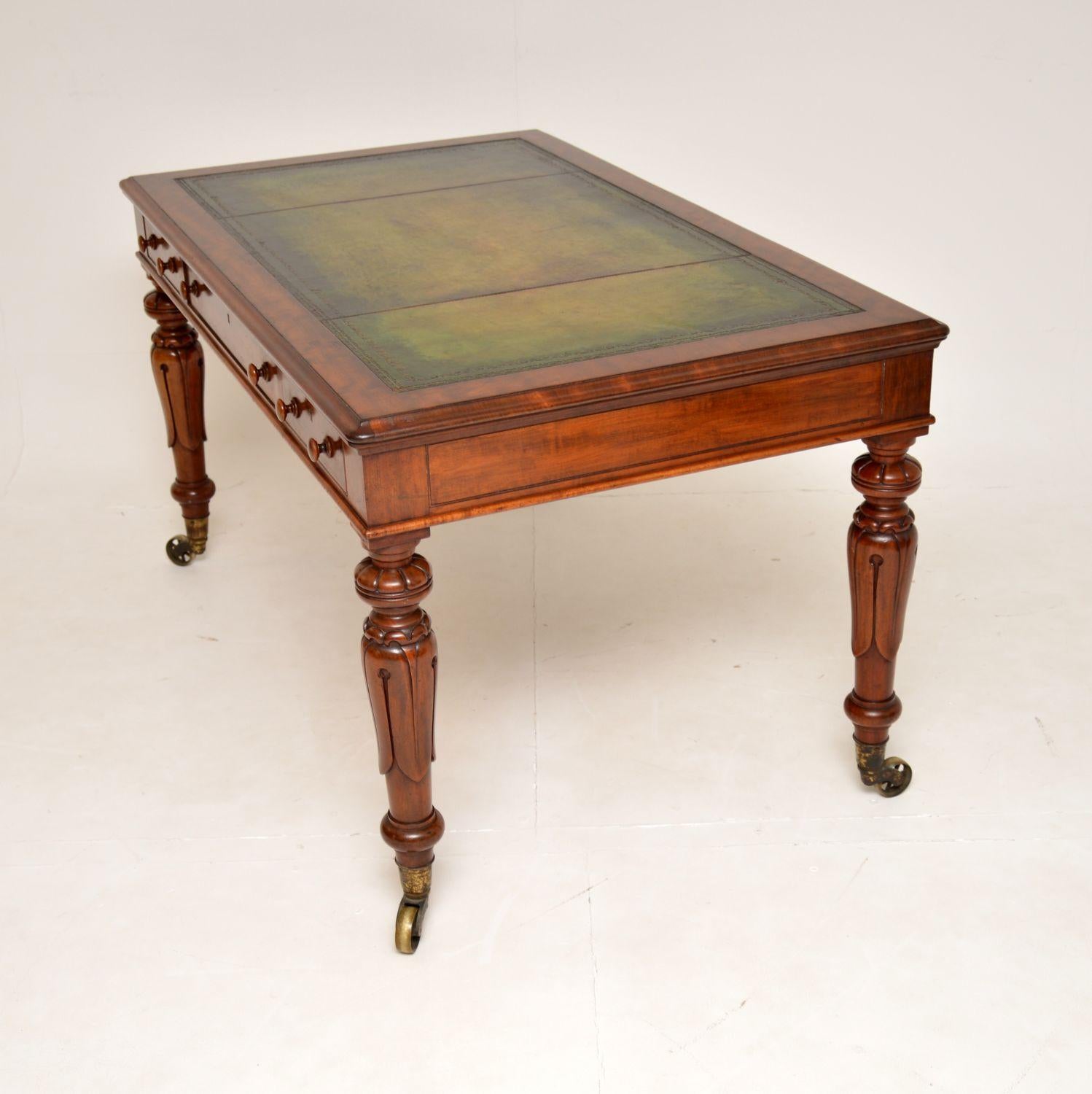 Antique William IV Leather Top Writing Table / Desk 5