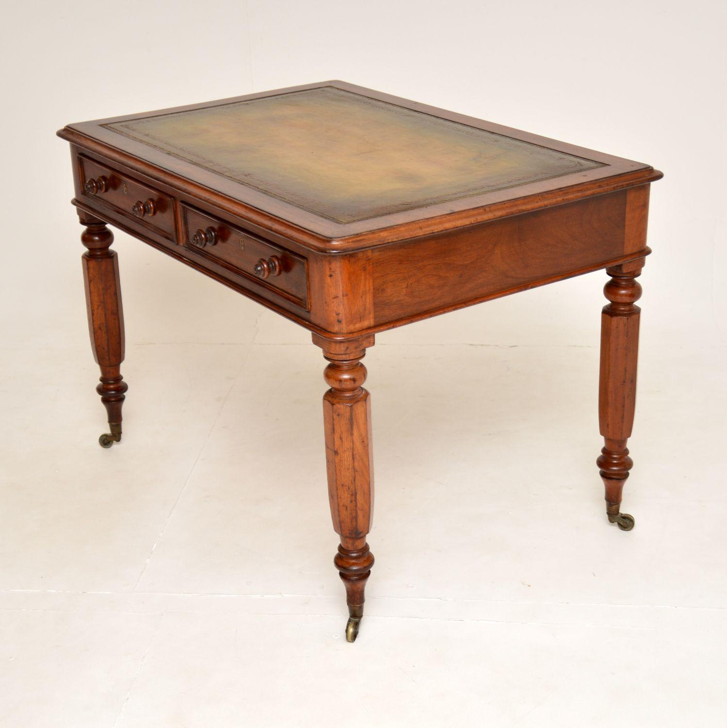 Antique William IV Leather Top Writing Table / Desk In Good Condition For Sale In London, GB