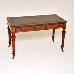 Antique William IV Leather Top Writing Table / Desk