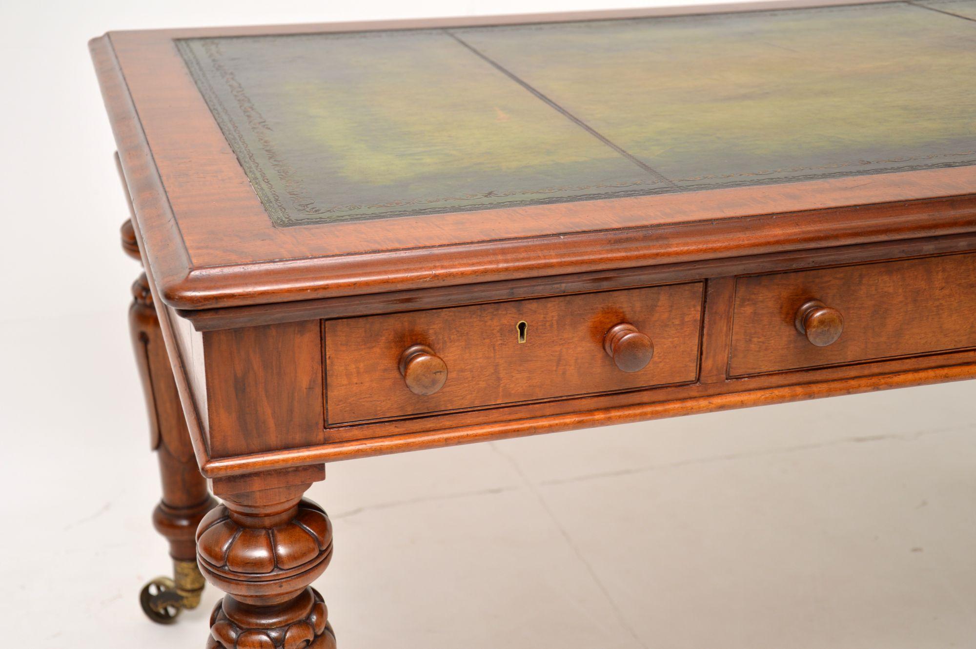 Antique William IV Leather Top Writing Table / Desk In Good Condition In London, GB