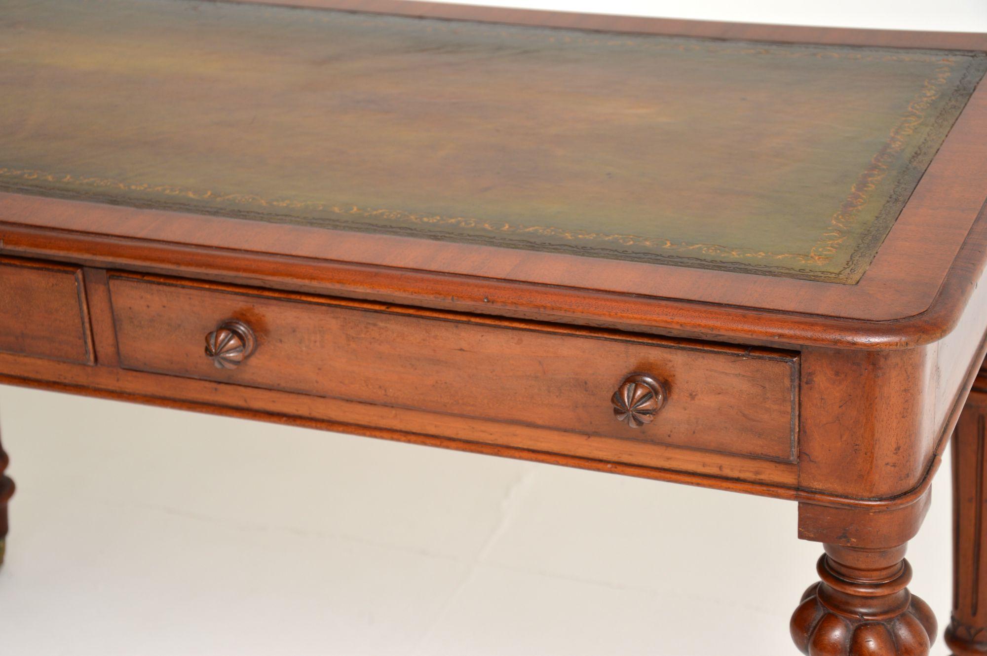 Antique William IV Leather Top Writing Table / Desk 1