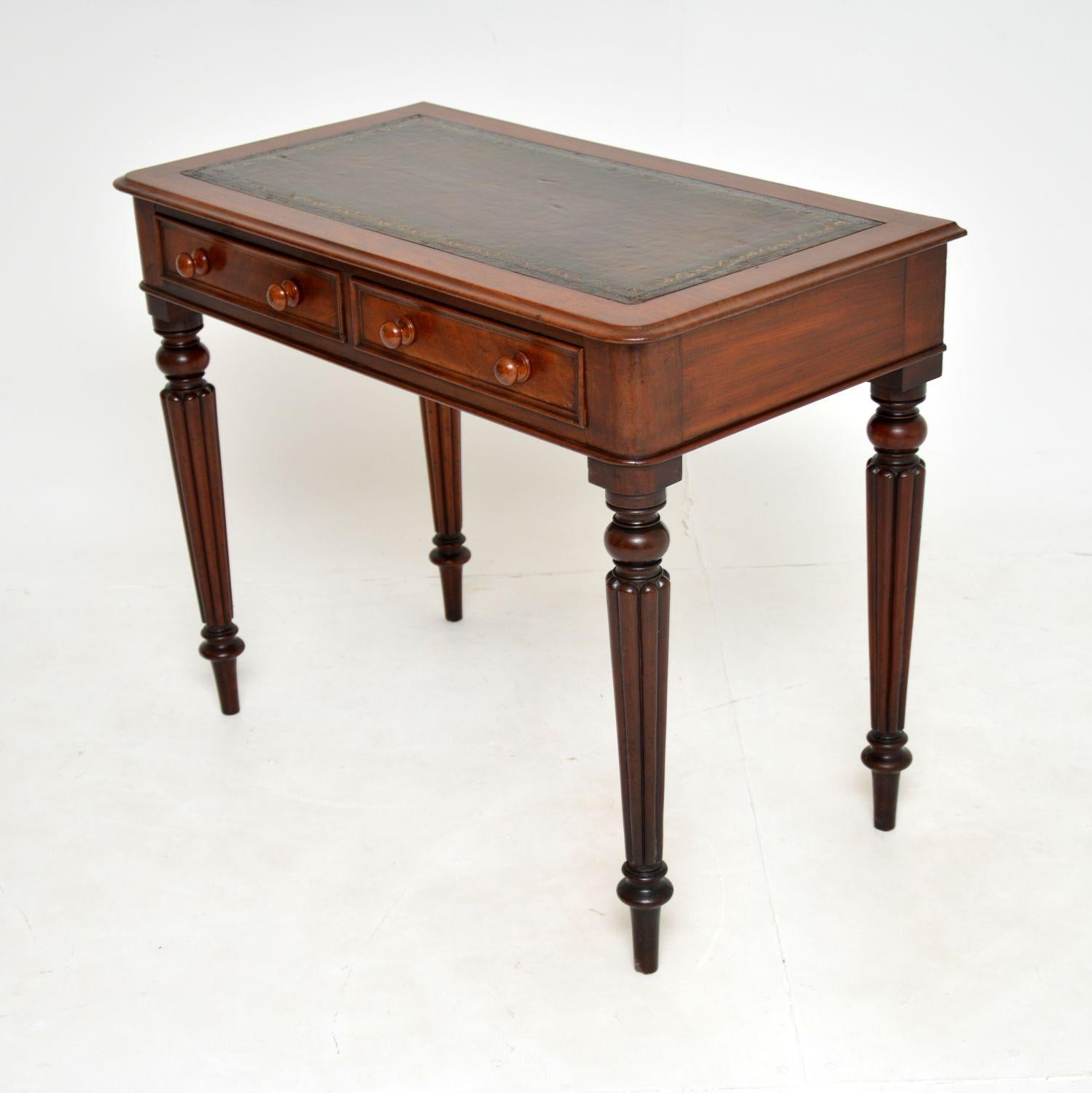 Antique William IV Leather Top Writing Table / Desk 2