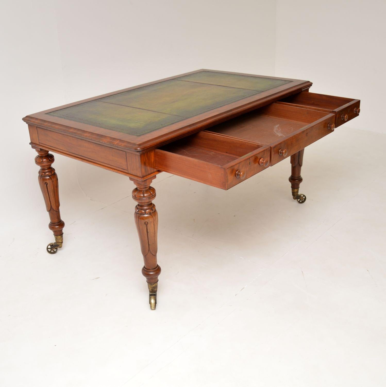 Antique William IV Leather Top Writing Table / Desk 3