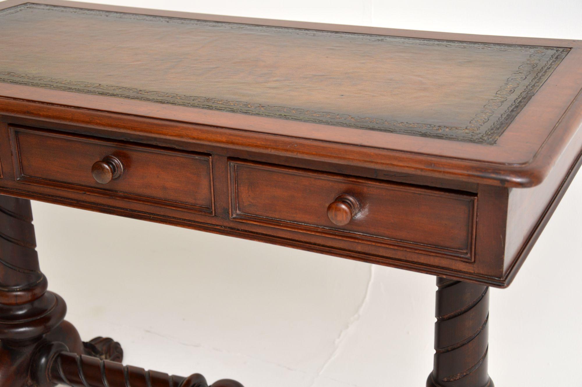  Antique William IV Leather Writing Table / Desk For Sale 3