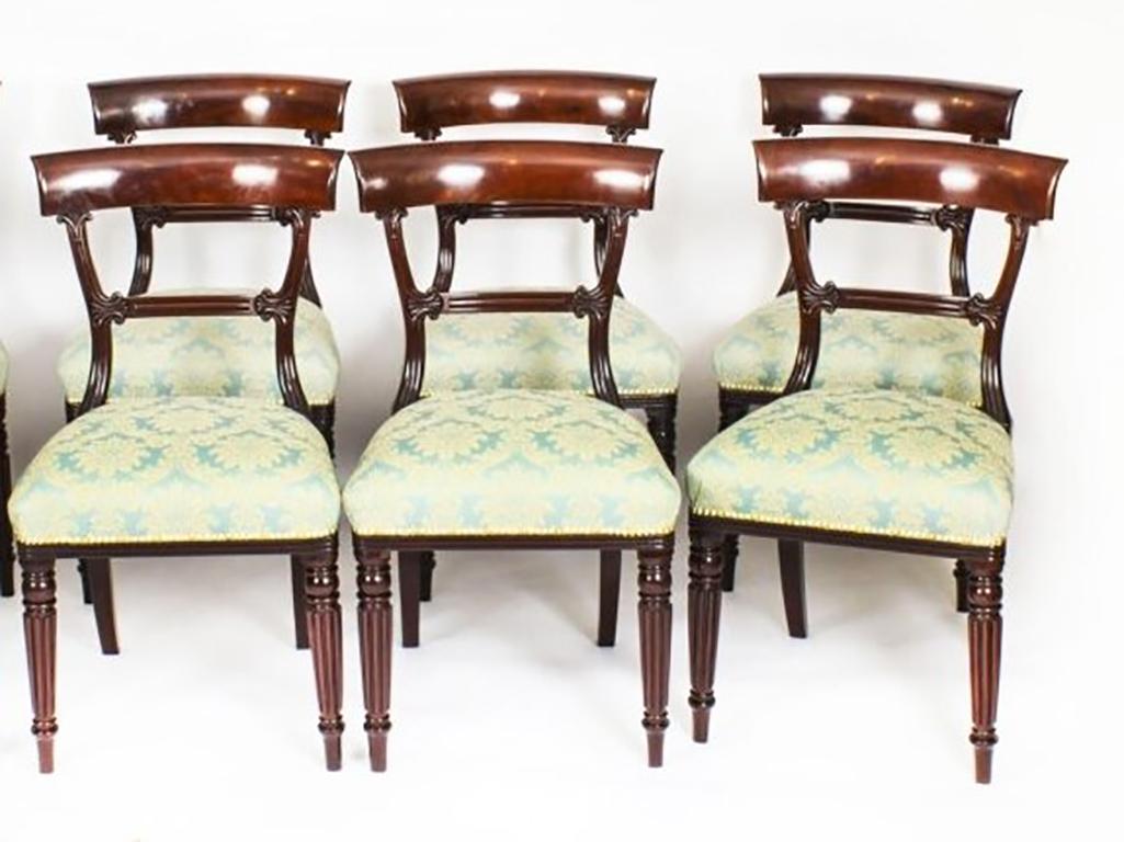 Ancienne table de salle à manger William IV et 6 chaises 19ème siècle en vente 9