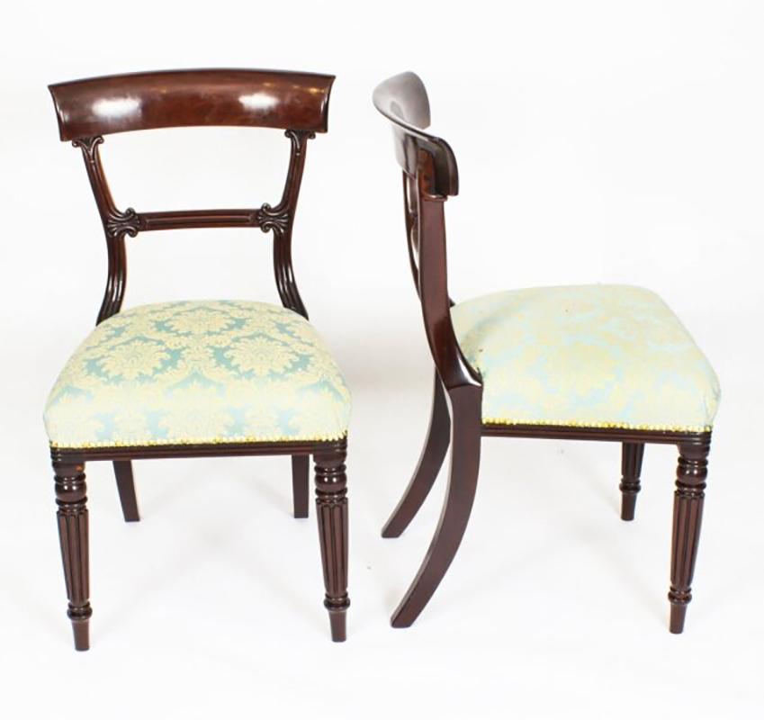 Antiker loser Esstisch und 6 Stühle, William IV.-Stil, 19. Jahrhundert im Angebot 10