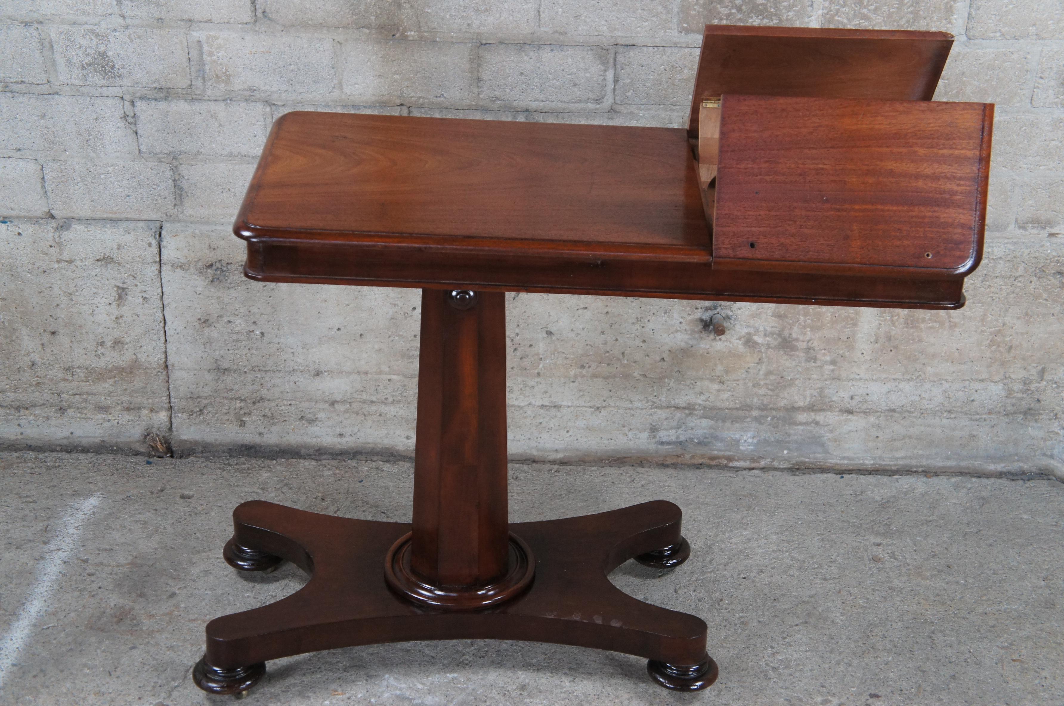 18th Century Antique William IV Mahogany Articulating Invalids Reading Table Console Lectern  For Sale