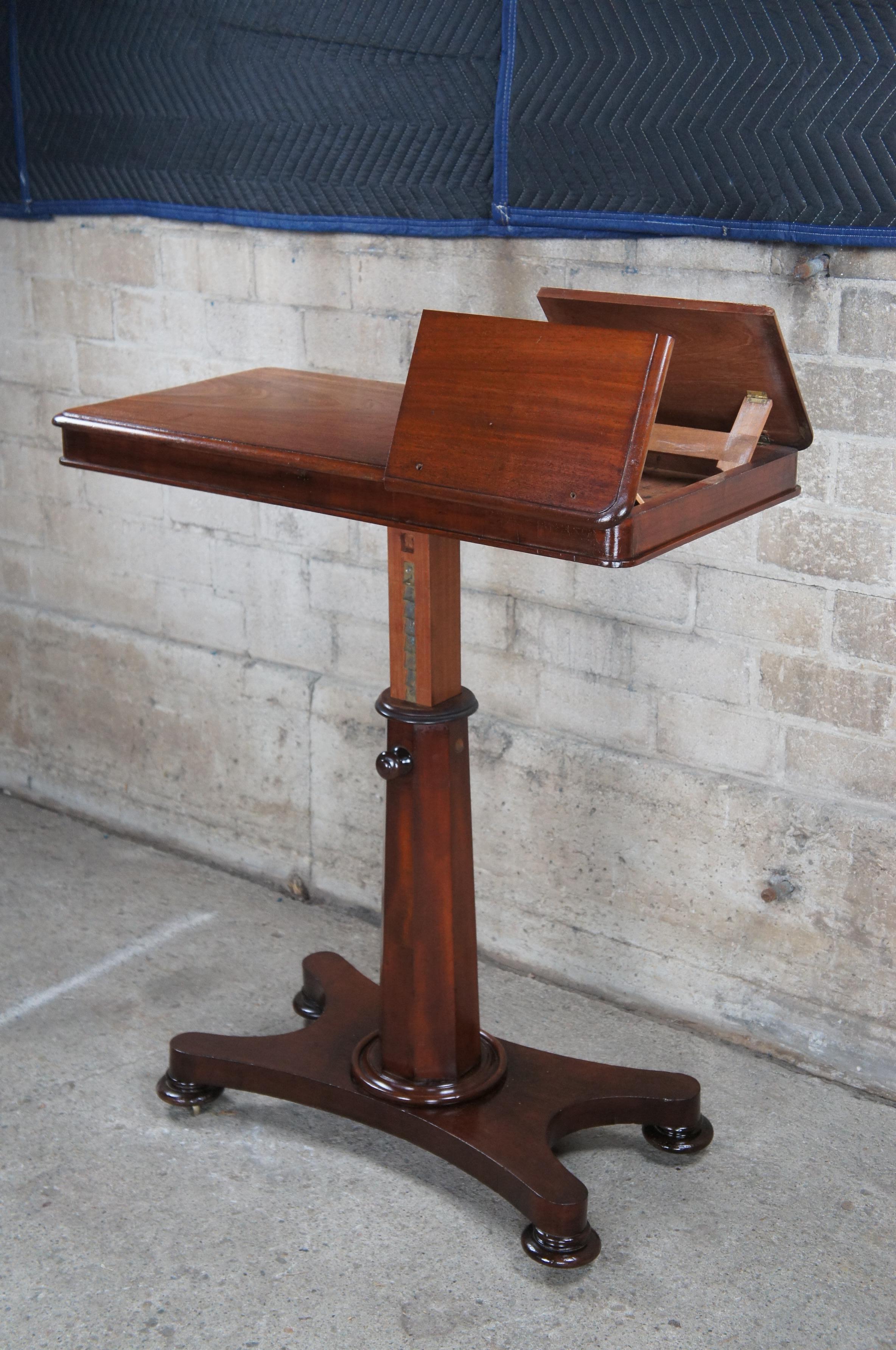 Antique William IV Mahogany Articulating Invalids Reading Table Console Lectern  For Sale 2