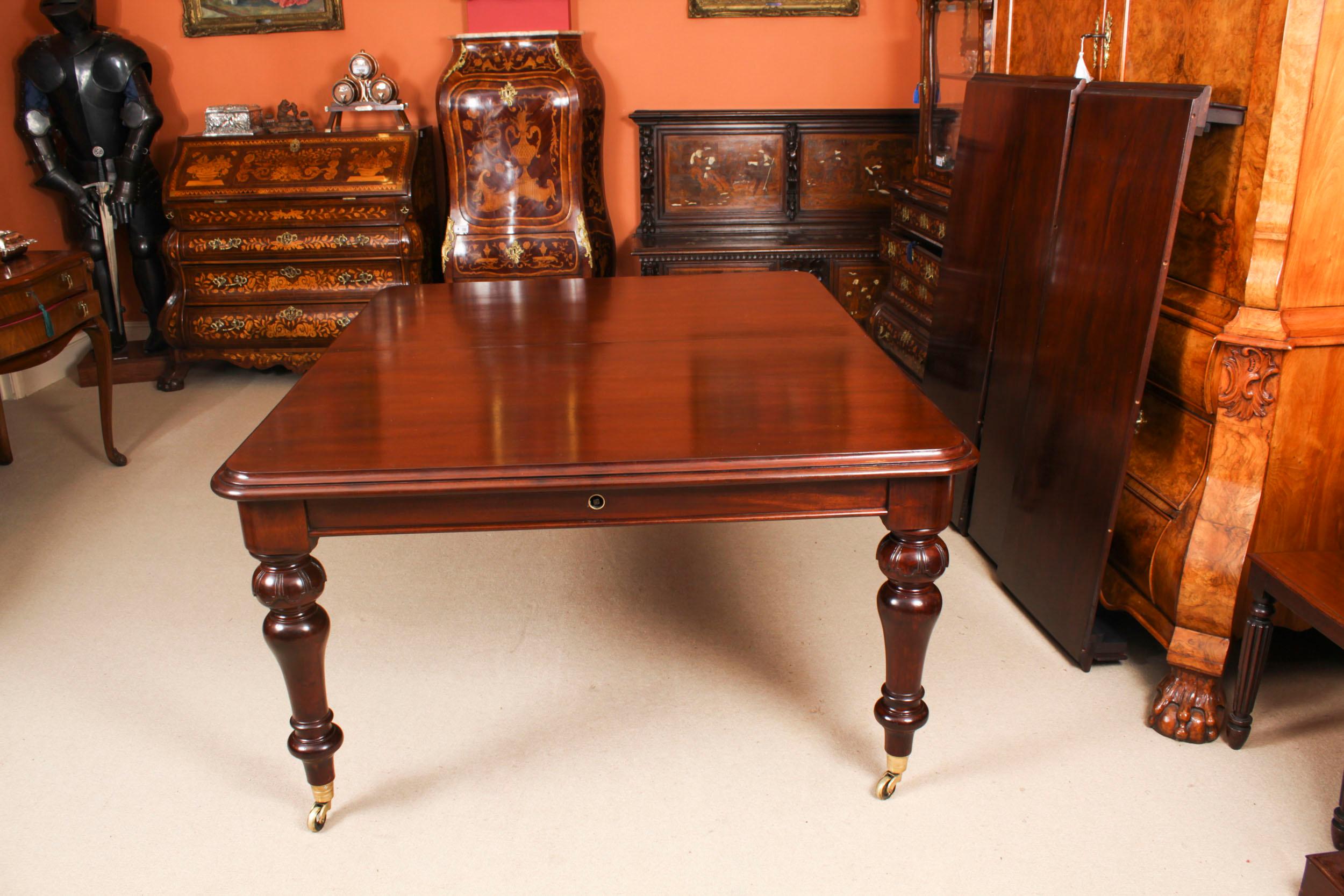 Ancienne table de salle à manger William IV en acajou C1835 &10 chaises de salle à manger à dossier bar 7