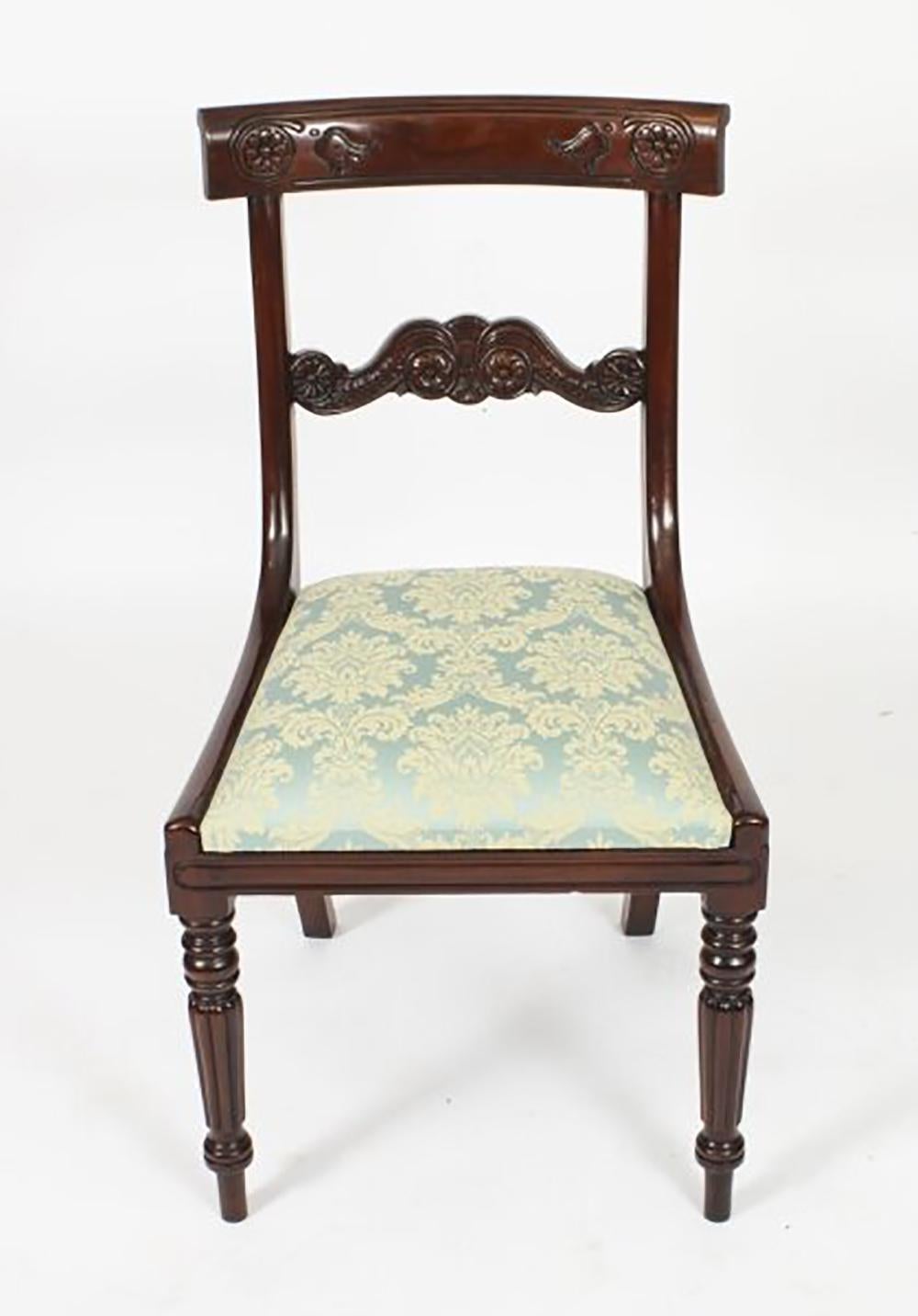 Antique William IV Mahogany Dining Table C1835 &10 Bar back dining chairs For Sale 11