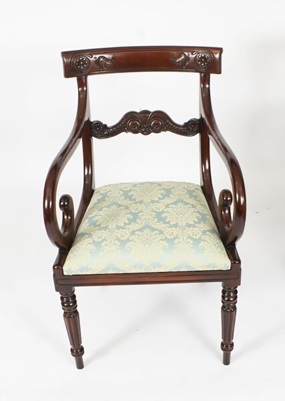Antique William IV Mahogany Dining Table C1835 &10 Bar back dining chairs For Sale 14