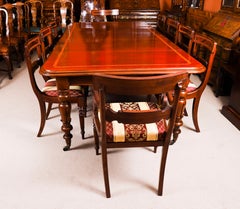 Antique William IV Mahogany Extending Dining Table 19th C & 10 Chairs