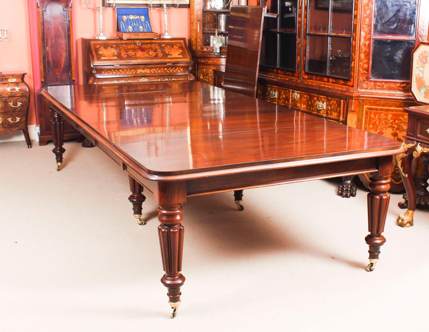 Antique William IV Mahogany Extending Dining Table, 19th Century 1
