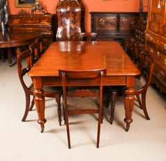 Antique William IV Mahogany Extending Dining Table & 8 chairs