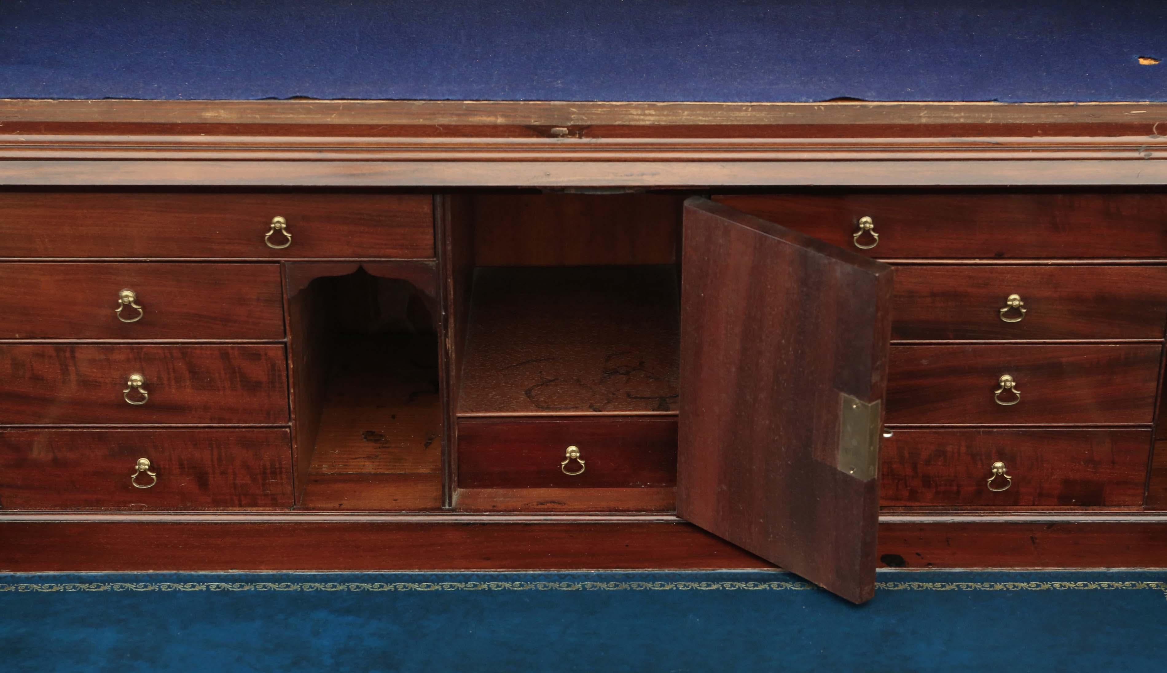 Mid-19th Century Antique William IV Mahogany Glazed Bureau Bookcase, circa 1835 For Sale