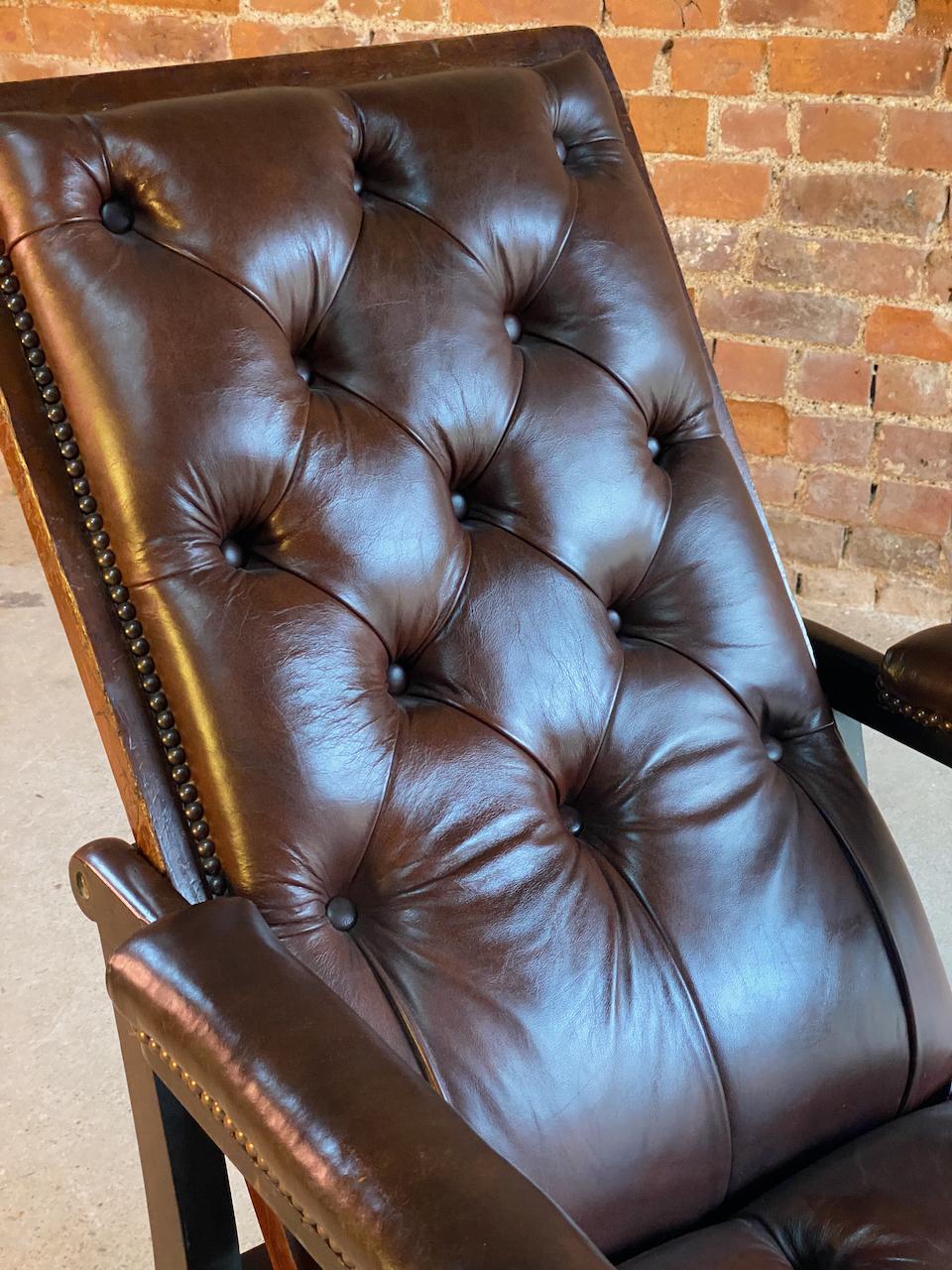 Antique William IV Mahogany Reclining Library Armchair Circa 1835 For Sale 6
