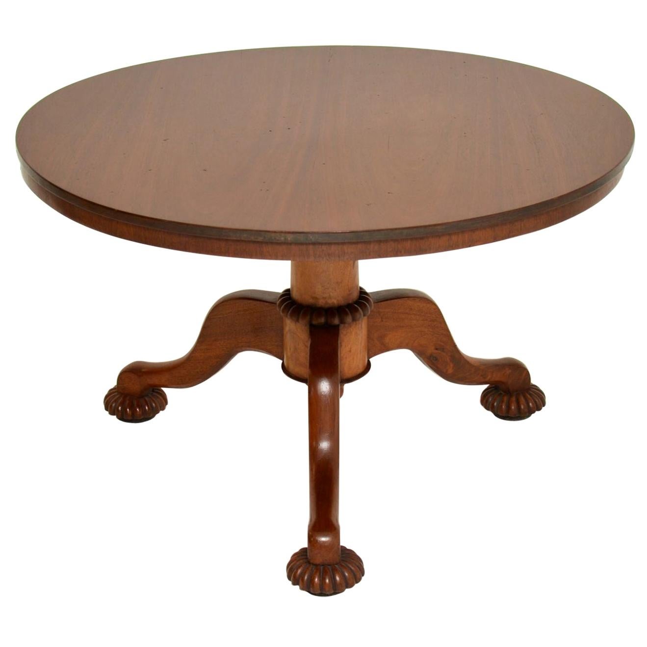 Antique William IV Mahogany Tilt-Top Dining Table