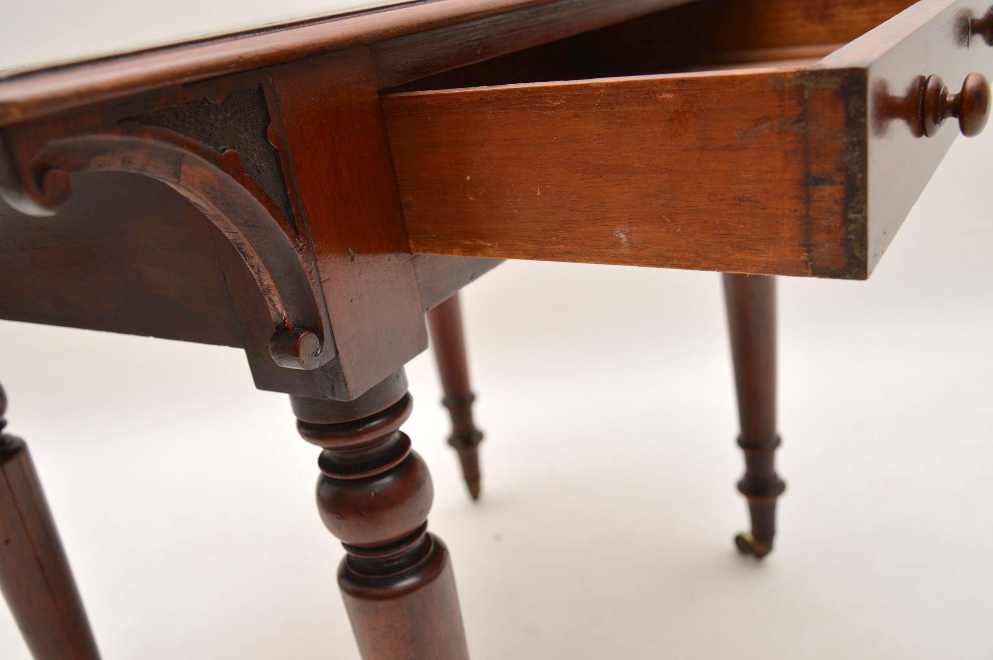 Antique William IV Mahogany Writing Table / Desk 5