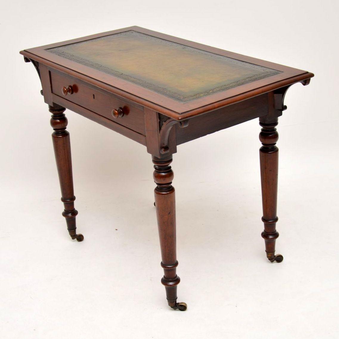 British Antique William IV Mahogany Writing Table / Desk