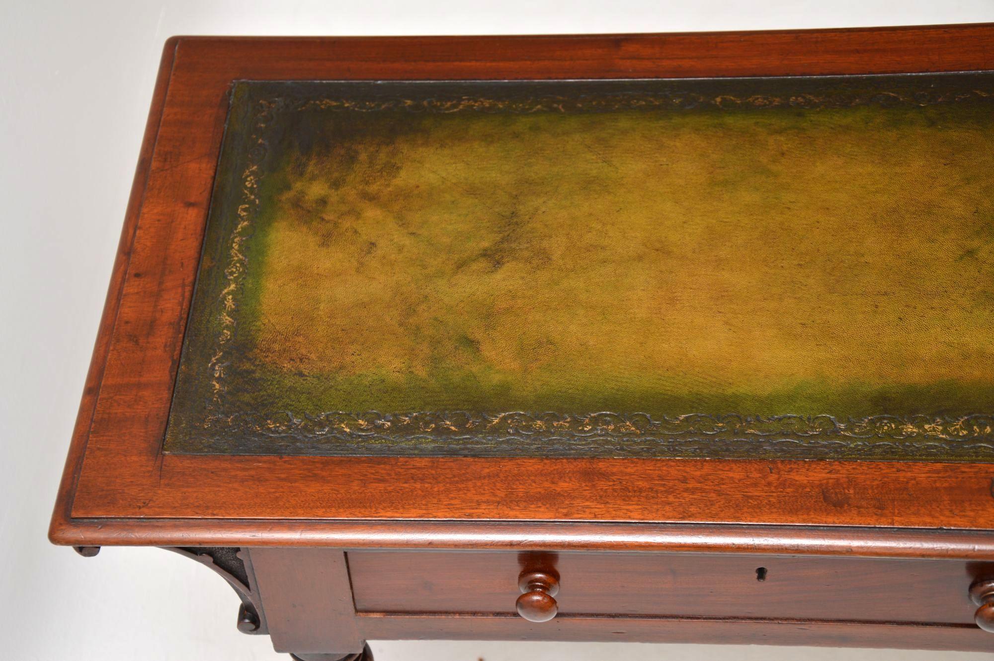 Leather Antique William IV Mahogany Writing Table / Desk