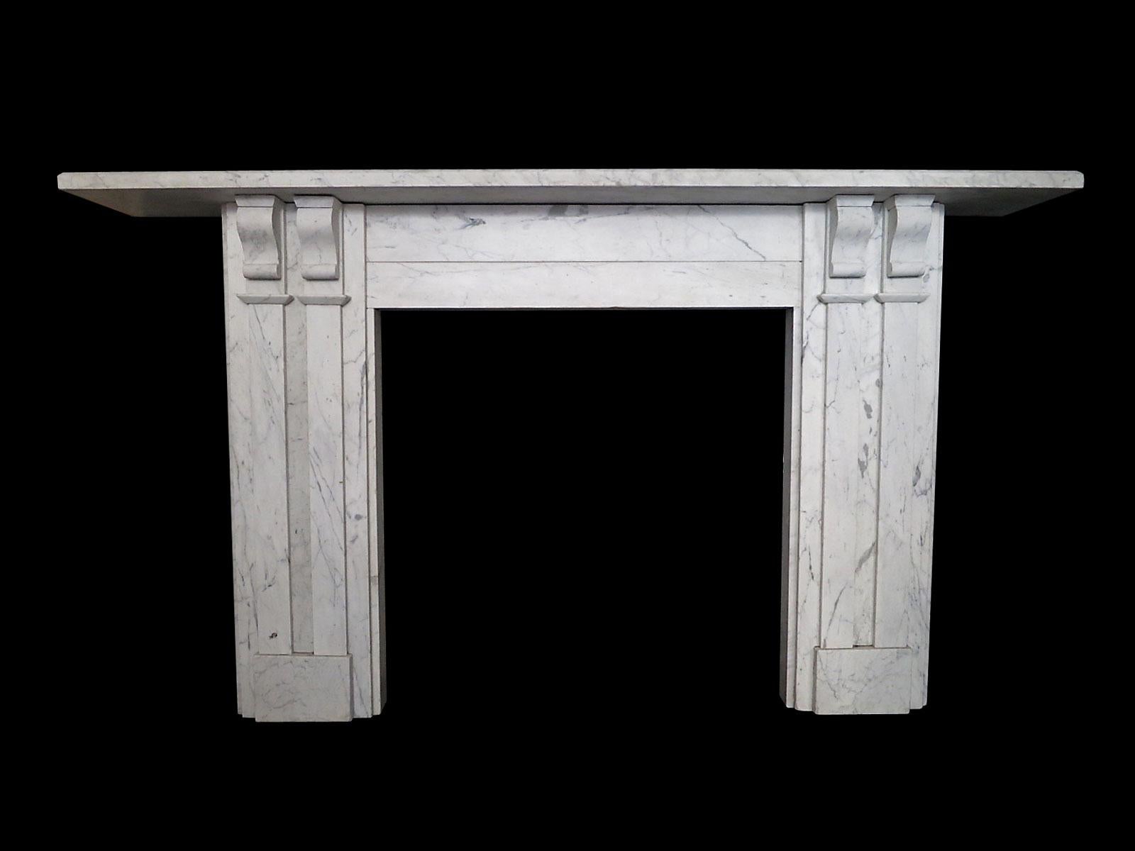 Antique William IV Marble Fireplace Mantel In Good Condition For Sale In London, GB