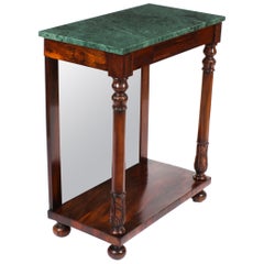 Antique William IV Marble Top Console Table 19th Century