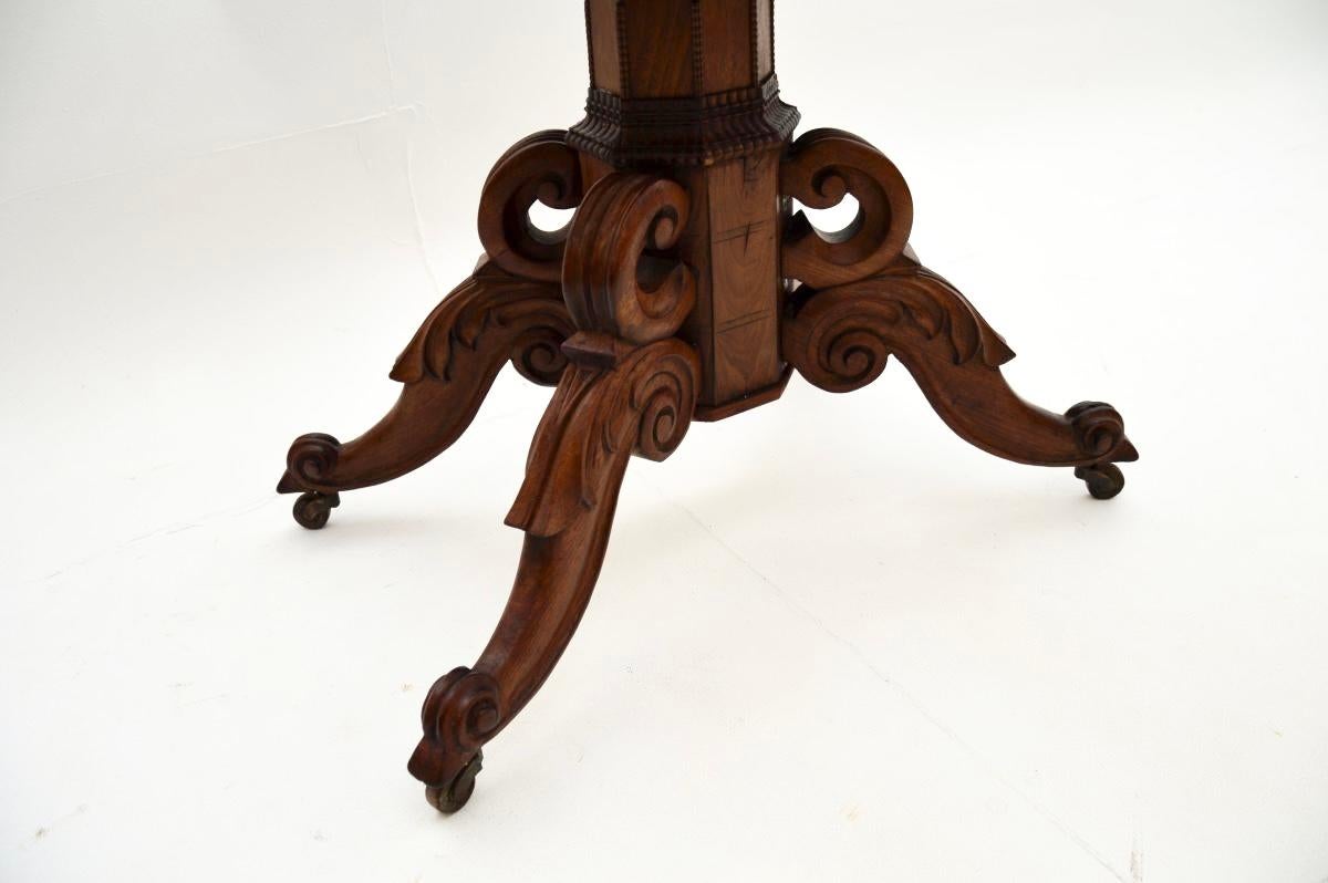 Wood Antique William IV Occasional Side Table For Sale