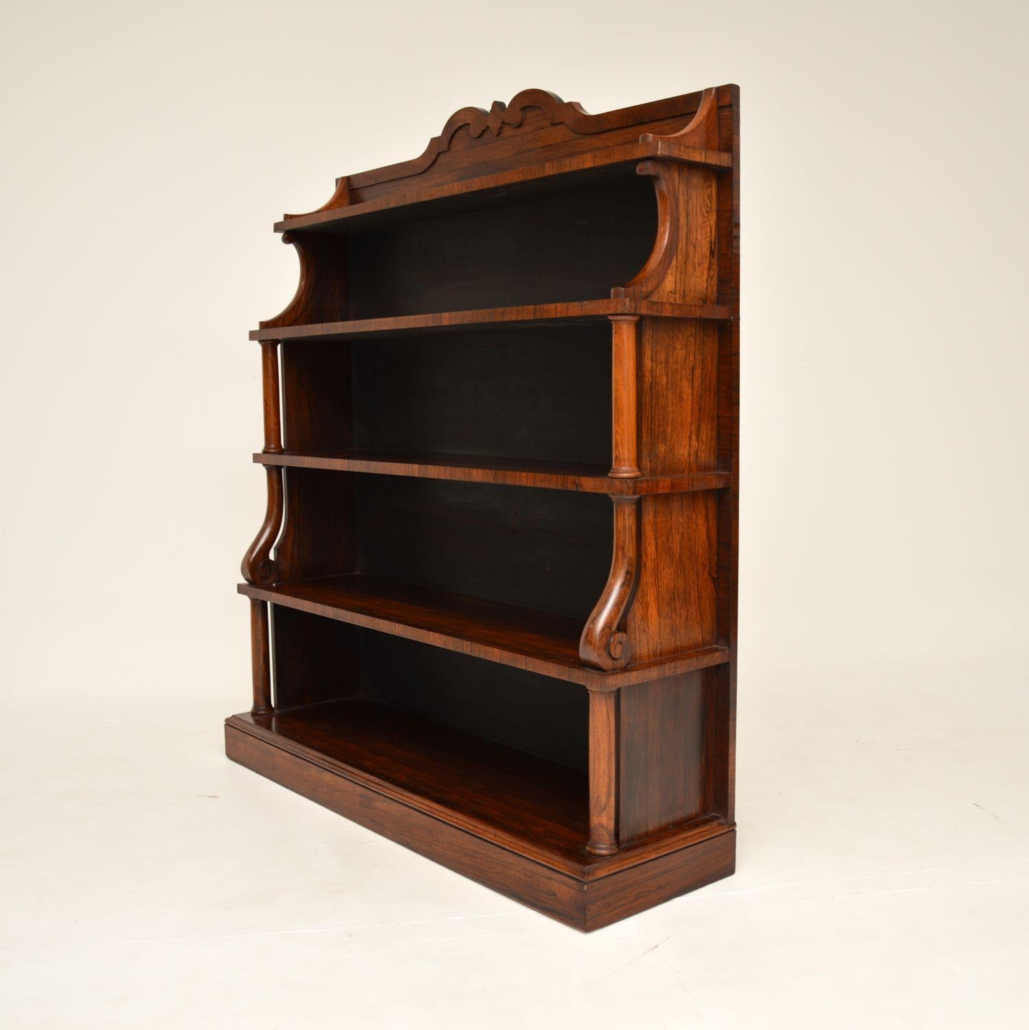19th Century Antique William IV Open Bookcase