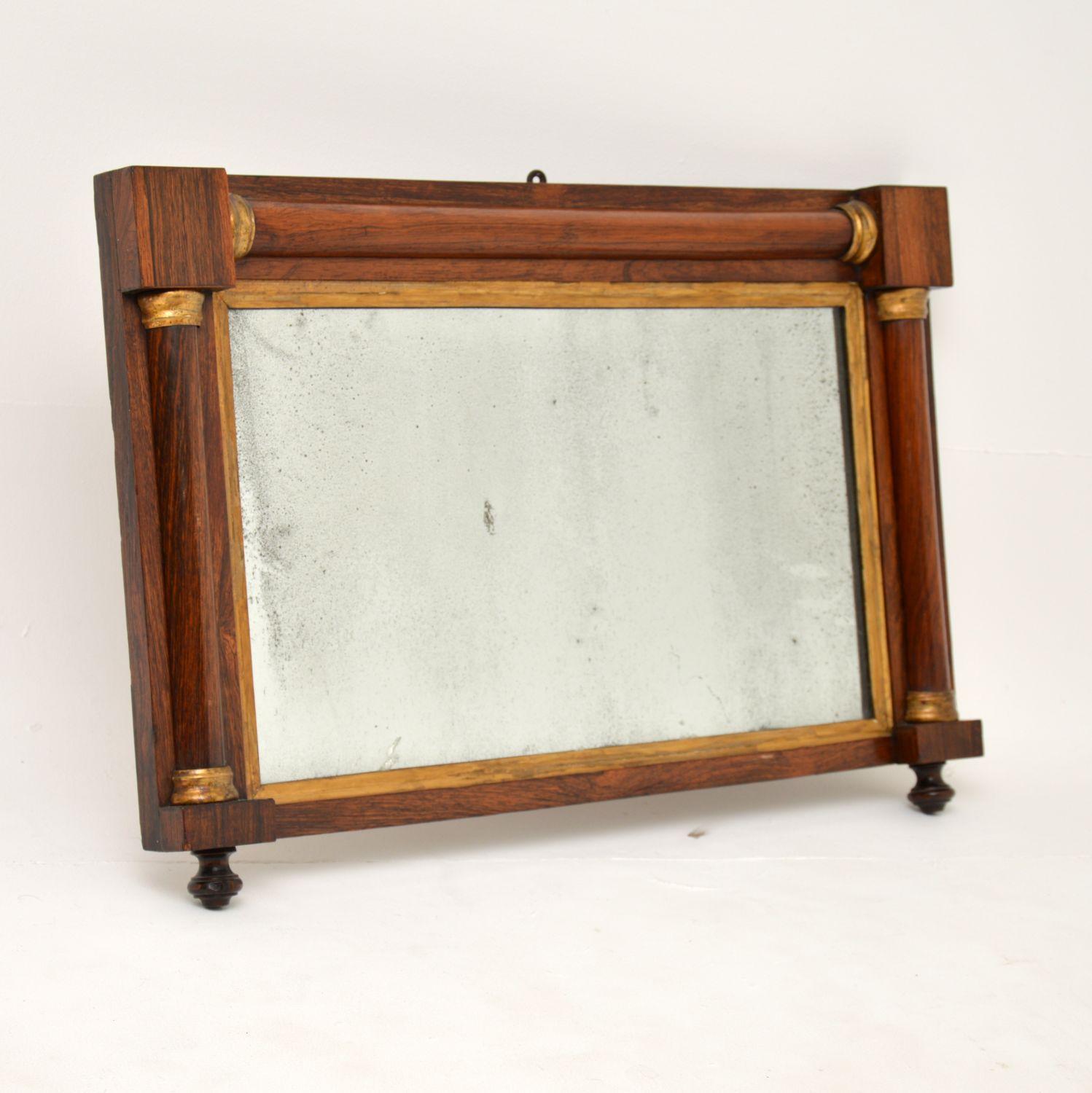 A gorgeous original William IV period over mantle mirror. This was made in England, it dates from around the 1830-1850’s.

It is beautifully made, with a very thick and finely constructed frame. The wood has a stunning colour and amazing grain