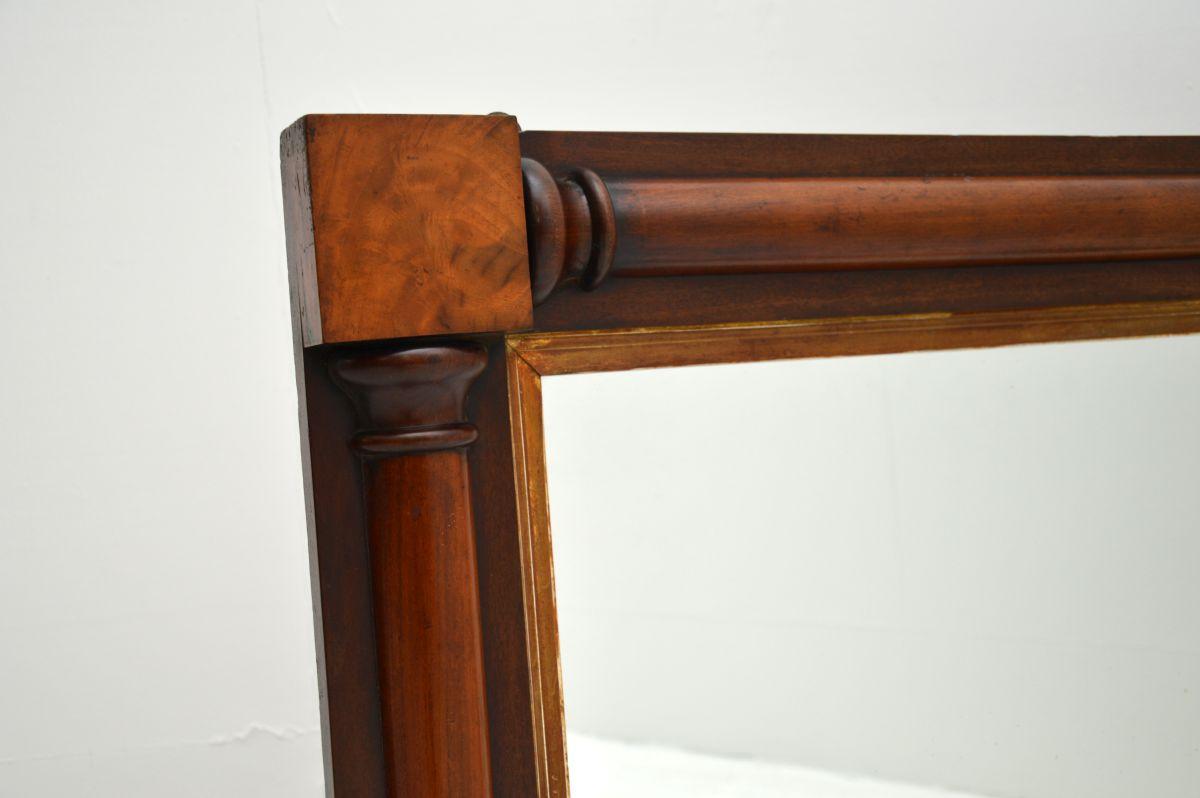 British Antique William IV Over Mantle Mirror For Sale