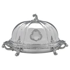 Antike William IV Periode Old Sheffield Fleischteller und Deckel aus ca. 1830