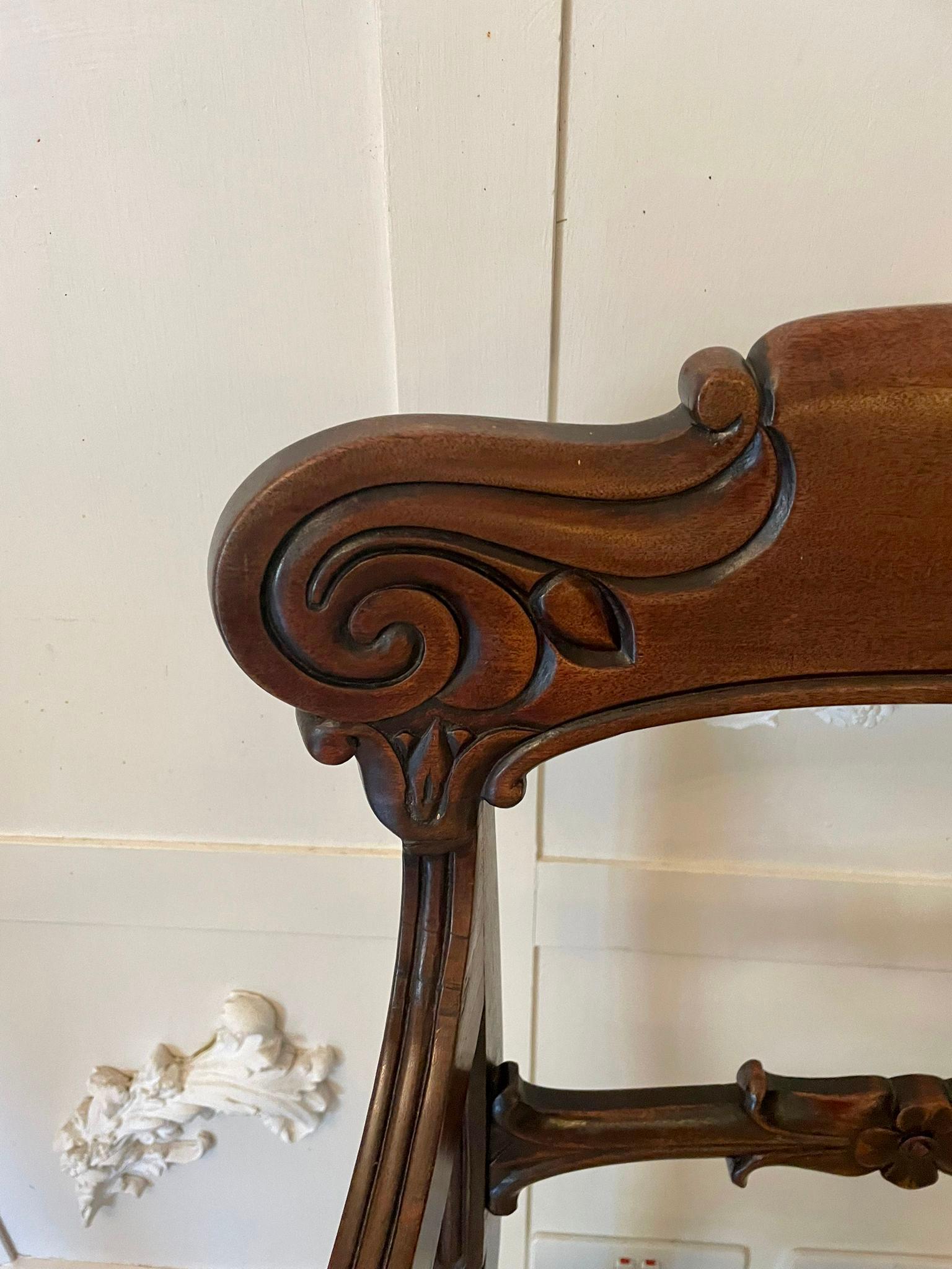 Antique William IV Quality Mahogany Desk Chair 3