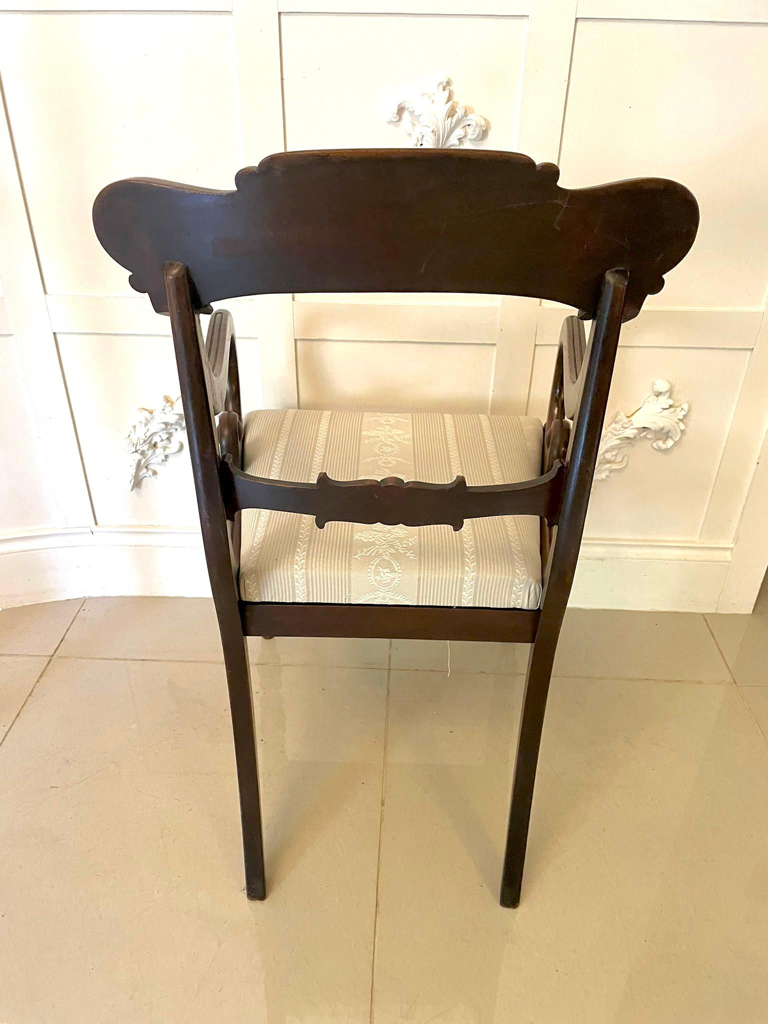 Antique William IV Quality Mahogany Desk Chair 6