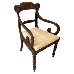 Ancienne chaise de bureau en acajou de qualité William IV