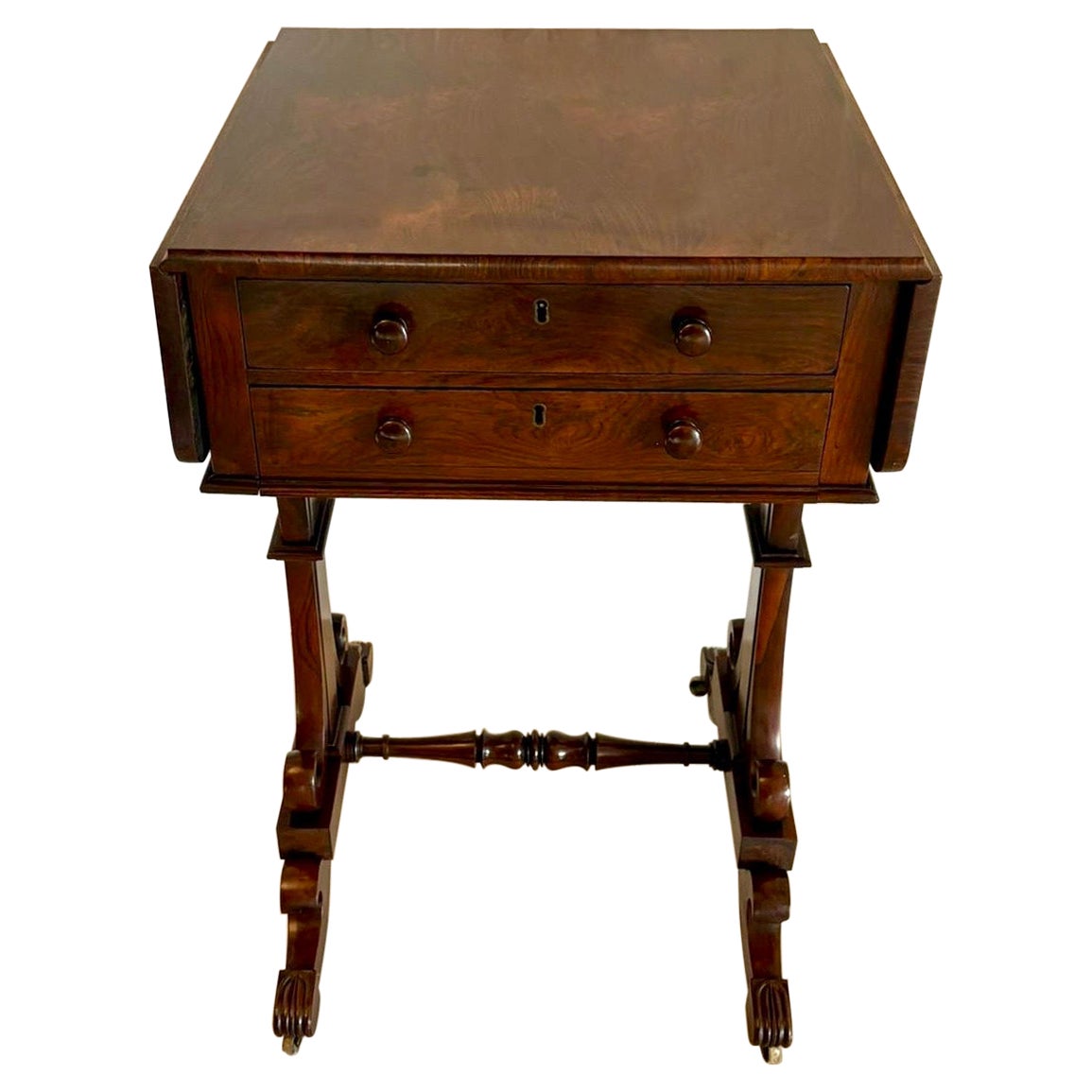 Antique William IV Quality Rosewood Work / Lamp Table im Angebot